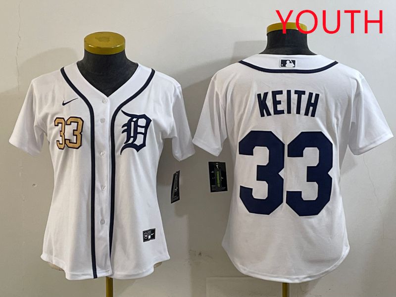 Youth Detroit Tigers #33 Keith White Game 2025 Nike MLB Jersey style 2